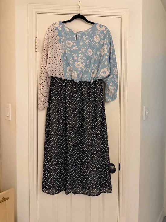 Piper & Scoot Multi Patterned Midi Dress — Size XL - Picture 2 of 7